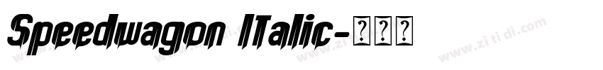Speedwagon Italic字体转换